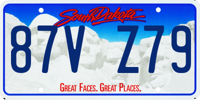 SD license plate 87VZ79