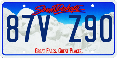 SD license plate 87VZ90