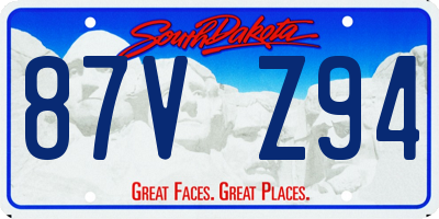 SD license plate 87VZ94