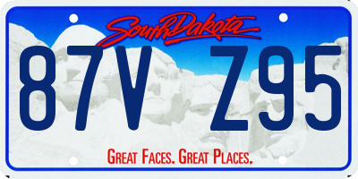SD license plate 87VZ95