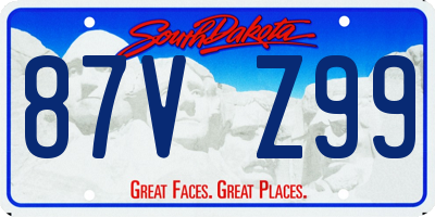 SD license plate 87VZ99