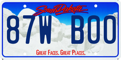 SD license plate 87WB00