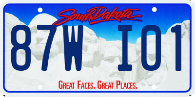 SD license plate 87WI01