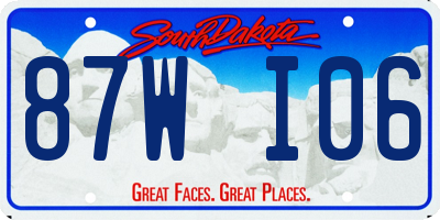 SD license plate 87WI06