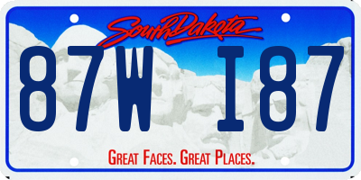 SD license plate 87WI87