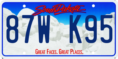 SD license plate 87WK95