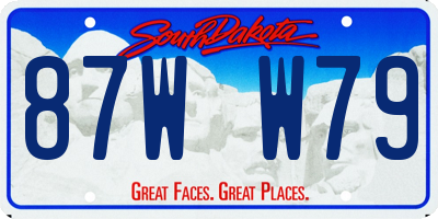 SD license plate 87WW79