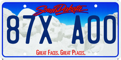 SD license plate 87XA00