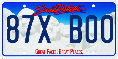 SD license plate 87XB00