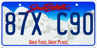 SD license plate 87XC90