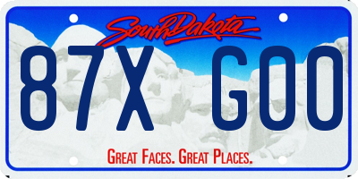 SD license plate 87XG00