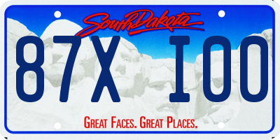 SD license plate 87XI00
