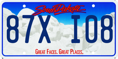 SD license plate 87XI08