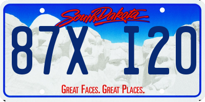 SD license plate 87XI20