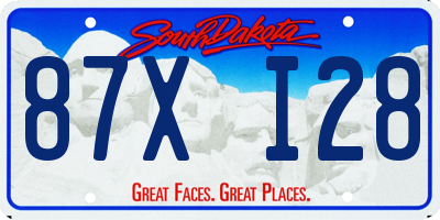 SD license plate 87XI28