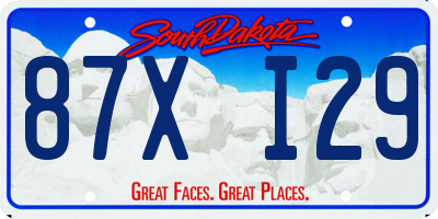 SD license plate 87XI29