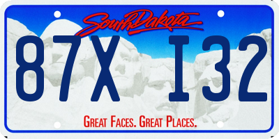 SD license plate 87XI32