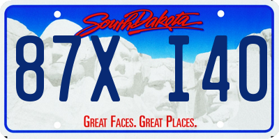 SD license plate 87XI40