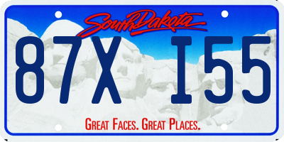 SD license plate 87XI55