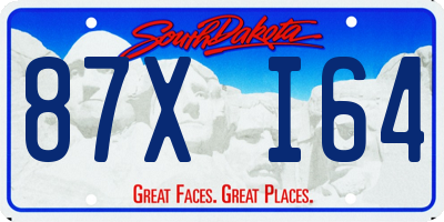 SD license plate 87XI64
