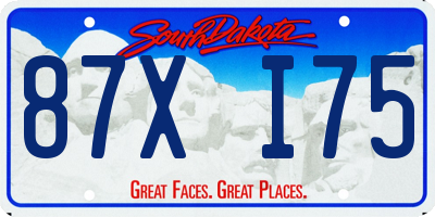 SD license plate 87XI75