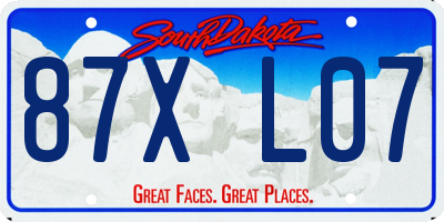 SD license plate 87XL07