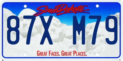 SD license plate 87XM79