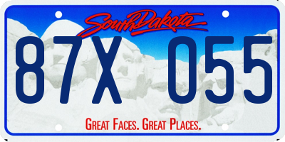 SD license plate 87XO55
