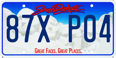 SD license plate 87XP04