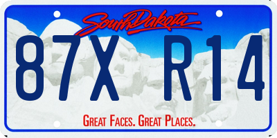 SD license plate 87XR14