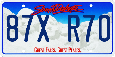 SD license plate 87XR70