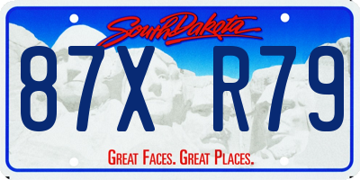 SD license plate 87XR79