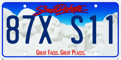 SD license plate 87XS11