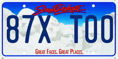 SD license plate 87XT00
