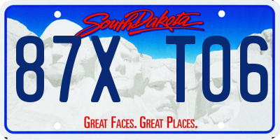 SD license plate 87XT06