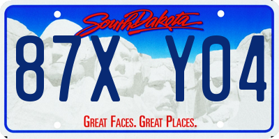 SD license plate 87XY04