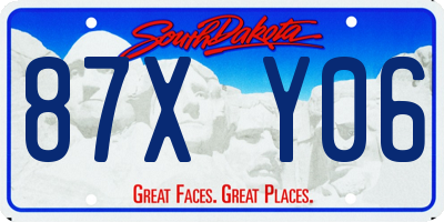 SD license plate 87XY06