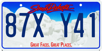 SD license plate 87XY41