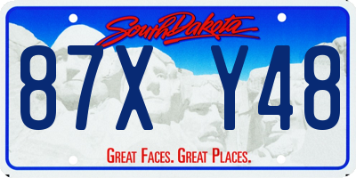 SD license plate 87XY48
