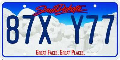 SD license plate 87XY77
