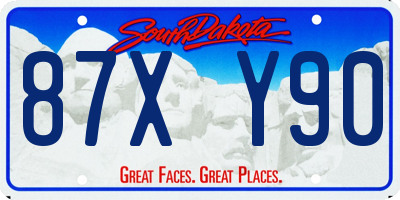 SD license plate 87XY90