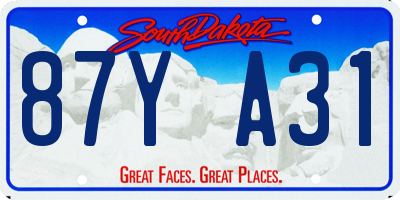 SD license plate 87YA31