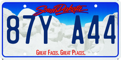 SD license plate 87YA44