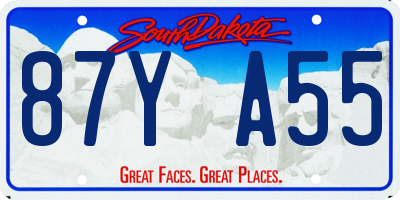 SD license plate 87YA55
