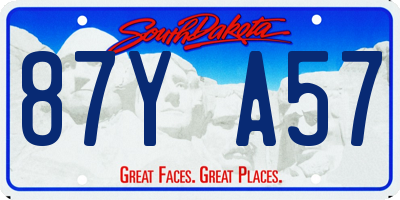 SD license plate 87YA57