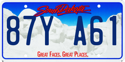 SD license plate 87YA61