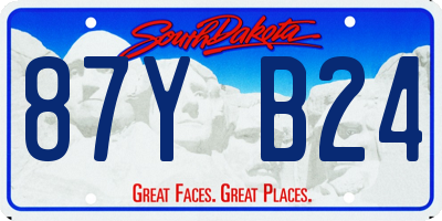 SD license plate 87YB24