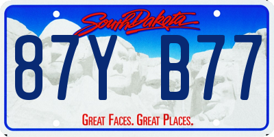 SD license plate 87YB77