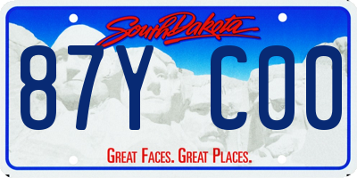 SD license plate 87YC00