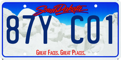 SD license plate 87YC01